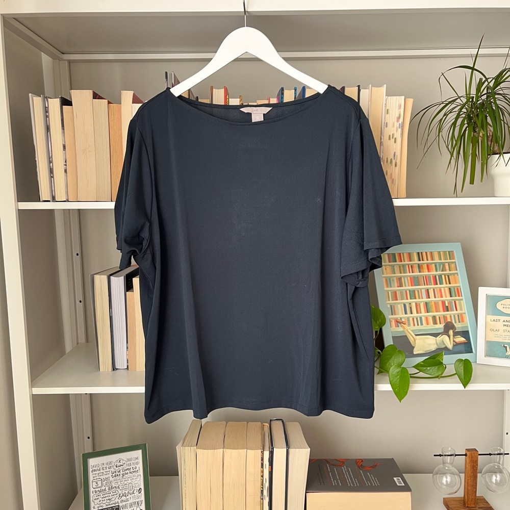 H&M Dark Navy Blue Women’s Work Shirt XL Extra Large